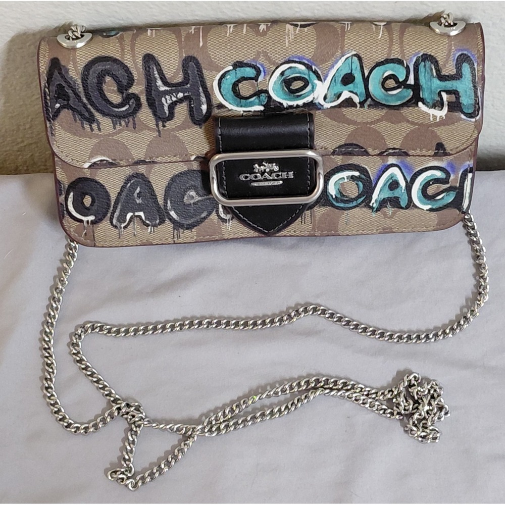 Coach x Mint + Serf Morgan Crossbody Bag Signature Canvas Graffiti CM214 NWOT